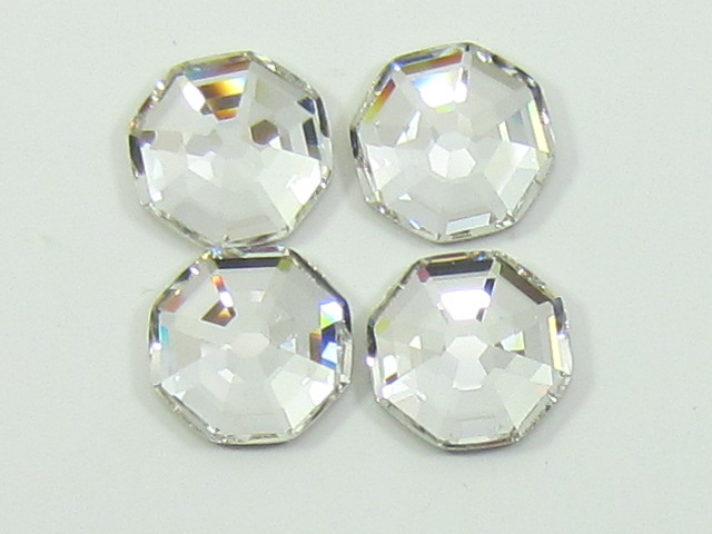 12 pcs. 8mm CRYSTAL SOLARIS FLAT BACK European Rhinestones